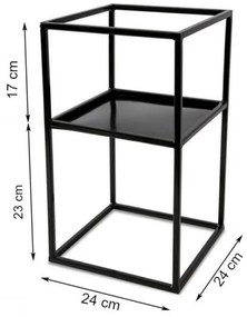 Stojan na kvety 40x24 čierna