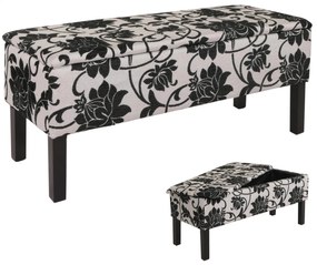 Lavička Renens - látka, vzor kvety