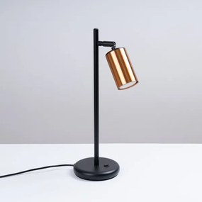 Sollux SL.1381 - Stolná lampa WINX 1xGU10/10W/230V čierna/meď