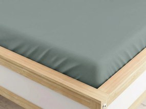 Napínacia obliečka z mikrovlákna sivastozelená 90 x 200 cm