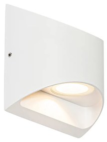 Moderná vonkajšia nástenná lampa biela vrátane LED 2-svetlo IP54 - Mal
