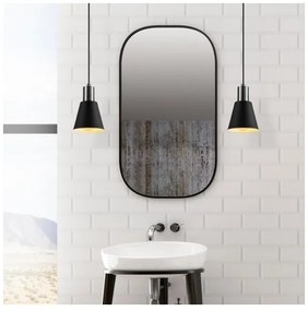 Luster na lanku KEM 1xE27/40W/230V čierna