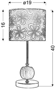 Candellux CORT Stolná lampa 1X60W E27 Black 41-34632