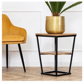 Odkladací stolík EXPAND 57x40 cm čierna/hnedá