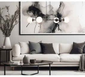 Luster na lanku FIRA 4xE27/60W/230V čierna