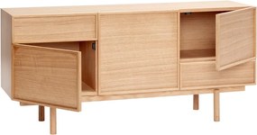 Nízka komoda v dekore duba v prírodnej farbe 140x65 cm Cube – Hübsch