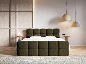 Manželská kontinentálna posteľ 140 cm Cirsten 140C (s roštom a matracom) (s úl. priestorom) (olivová). Vlastná spoľahlivá doprava až k Vám domov. 1100162