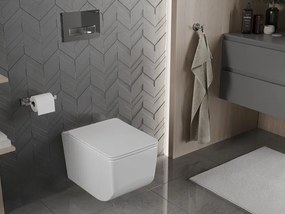 Mexen Vera, závesné WC Rimless 51 x 36 cm s pomaly padajúcim sedátkom z duroplastu, biela, 30164000