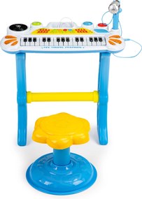 MULTISTORE Klávesové klavírne organy s mikrofónom mp3 modré