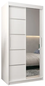 Šatníková skriňa 120 cm so zrkadlom Verika 2 120 (biela). Vlastná spoľahlivá doprava až k Vám domov. 1064190