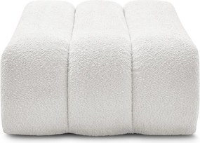 Biela podnožka z textílie buklé Azra – Bobochic Paris