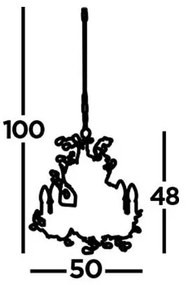 Searchlight 2495-5CR - Luster na reťazi ALMANDITE 5xE14/40W/230V