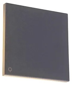 Dizajnová nástenná lampa sivá hliníková 15 cm vrátane LED 9W - Skyf