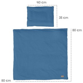 Modré detské obliečky do postieľky 80x80 cm Seashells – Roba