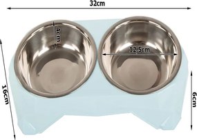 Kovová miska pre psov a mačky 2 x 350 ML
