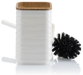 Kúpeľňový set WAVE 5 ks biela/hnedá