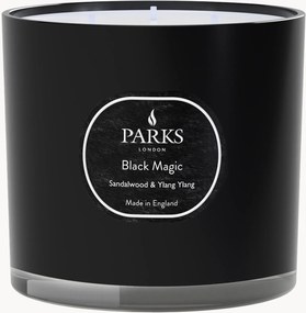 Ručne vyrobená trojknôtová vonná sviečka Black Magic (Sandalwood, Ylang Ylang & Warm Amber)