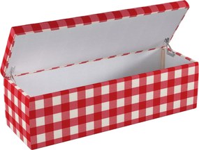 Truhlica čalúnená farba produktu červená látka vzorované