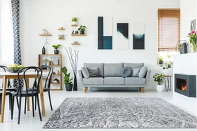 Moderný MEFE koberec 6185 Peň stromu,  sivý