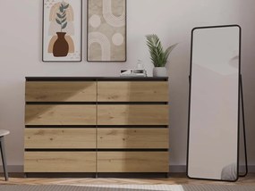 Komoda Musecalo 7 140 (antracit + dub artisan). Akcia -20%. Vlastná spoľahlivá doprava až k Vám domov. 1132829