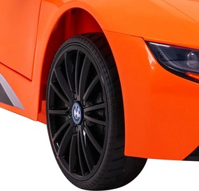 Ramiz BMW I8 Lift Battery Car Oranžová + diaľkové ovládanie + pomalý štart + 3-Pkt pásy + MP3 USB + LED