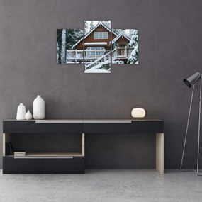 Obraz - Drevená chata (90x60 cm)