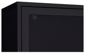 Čierna kovová skrinka s posuvnými dverami 90x180x40 cm Veep – Unique Furniture