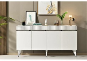 Skrinka Defne White and Silver