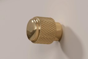 Nočný stolík Lorini 45 cm na sokli - kašmírová / zlatá úchytka G