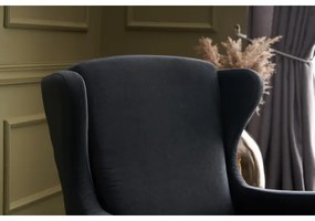 Ušiakové kreslo NUPI antracit