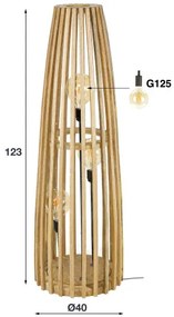 Stojaca lampa 74-46 3L Launch  - Komfort-nábytok