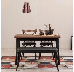 Jedálenský set Duvasa 7 (čierna) (pre 4 osoby). Vlastná spoľahlivá doprava až k Vám domov. 1093788