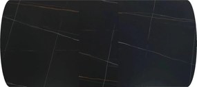 Jedálenský rozkladací stôl Vector 160/200 cm keramika čierny
