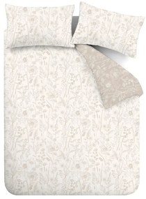 Béžové flanelové obliečky na jednolôžko 135x200 cm Floral Toile – Bianca