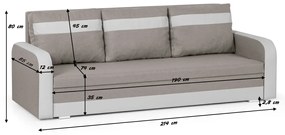 Trojmiestna pohovka s funkciou spania KONRAD Námornícka modrá/čierna