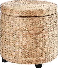HOMCOM Úložný Ottoman s Nohy, 43 x 43 x 43 cm Khaki | Aosom