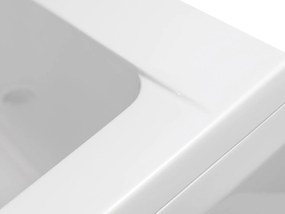 D‘Eluxe - VANE - Obdĺžniková akrylátová Vaňa CLASSIC x, , MW13QFP76 + Krycí predný a bočný panel + automatický sifón (biely) Klasická obĺžniková vaňa lesklá biela 165 75 55.5 165x75x55,5