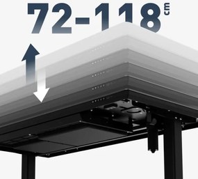 Elektrický výškovo nastaviteľný stôl Mark Adler Leader 8.5 čierny