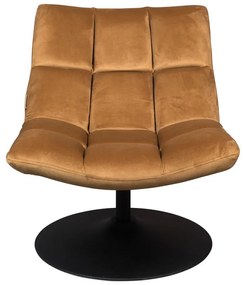Zamatové kreslo v horčicovej farbe Bar – Dutchbone
