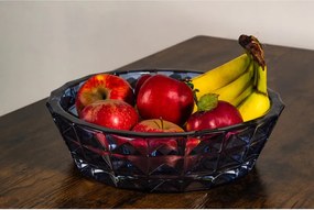 KRIŠTÁĽOVÁ MISKA BOHEMIA DIAMOND SMOKEY BLUE 325 MM