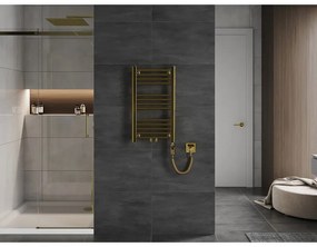 Mexen Mars, elektrické vykurovacie teleso 700 x 400 mm, 300 W, zlatá lesklá, W110-0700-400-2300-50