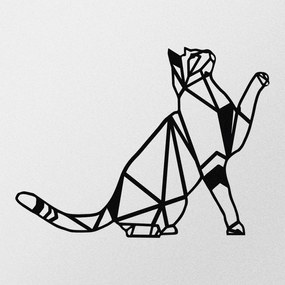 Nástěnná dekorace Cat Metal černá