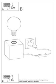 ARIZ Stolová lampa, drevo SL.0677 - Sollux