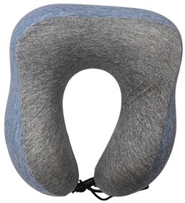 Cestovný vankúš na krk z pamäťovej peny REDOX GREY and BLUE 30x6 cm