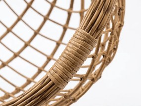 Tmavohnedé závesné kreslo BORNEO so stojanom