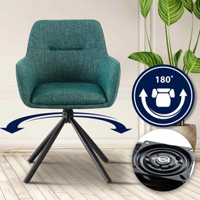 Stolička Tipton, látka - tmavo zelená