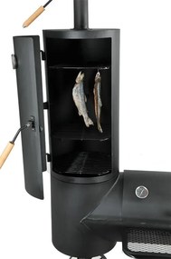 Záhradný gril s udiarňou LOKOMOTIVA AVENBERG BBQ MASTER