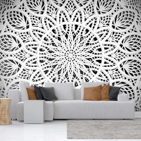 Artgeist Fototapeta - White Mandala Veľkosť: 250x175, Verzia: Standard