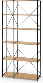 Regál Break (dub sonoma + čierna). Vlastná spoľahlivá doprava až k Vám domov. 1008110