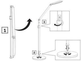 LED Stmievateľná dotyková stojacia lampa FERRARA LED/13W/230V 3000/4000/6000K biela
